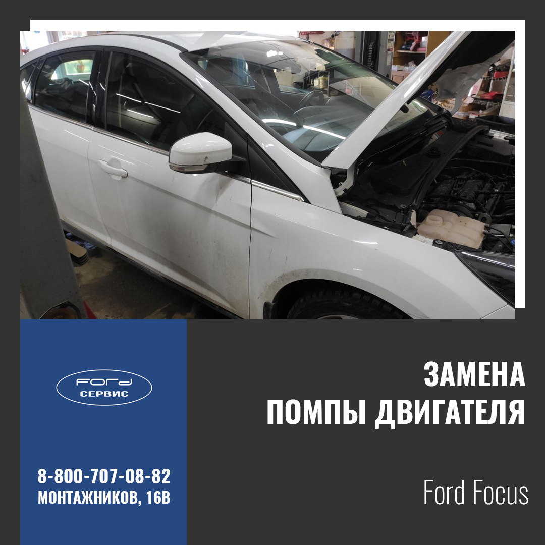 Замена помпы на Ford Focus